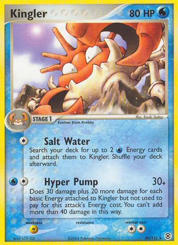 Kingler card in English