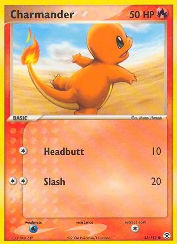 Charmander card in English