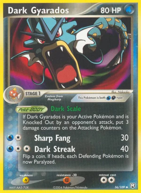 Dark Gyarados card in English