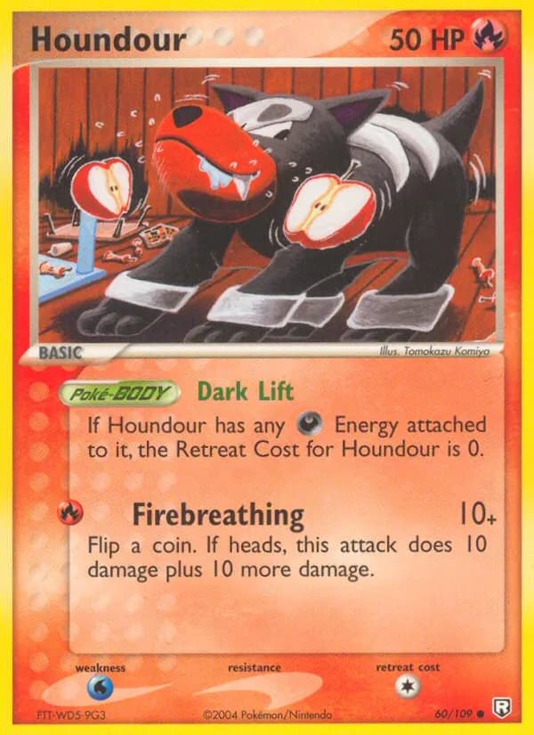 Houndour card in English