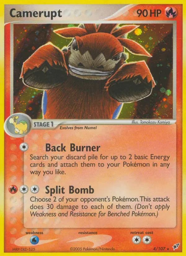 Camerupt card in English