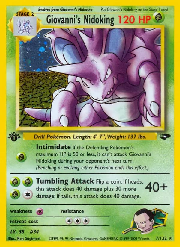 Giovanni's Nidoking card in English