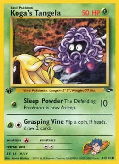 Koga's Tangela card in English
