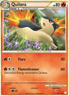 Quilava card in English
