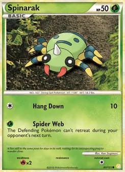 Spinarak card in English