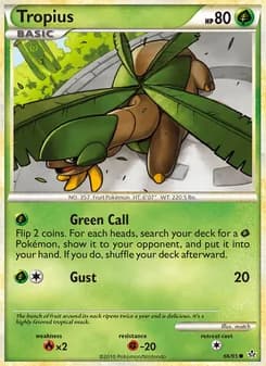 Tropius card in English