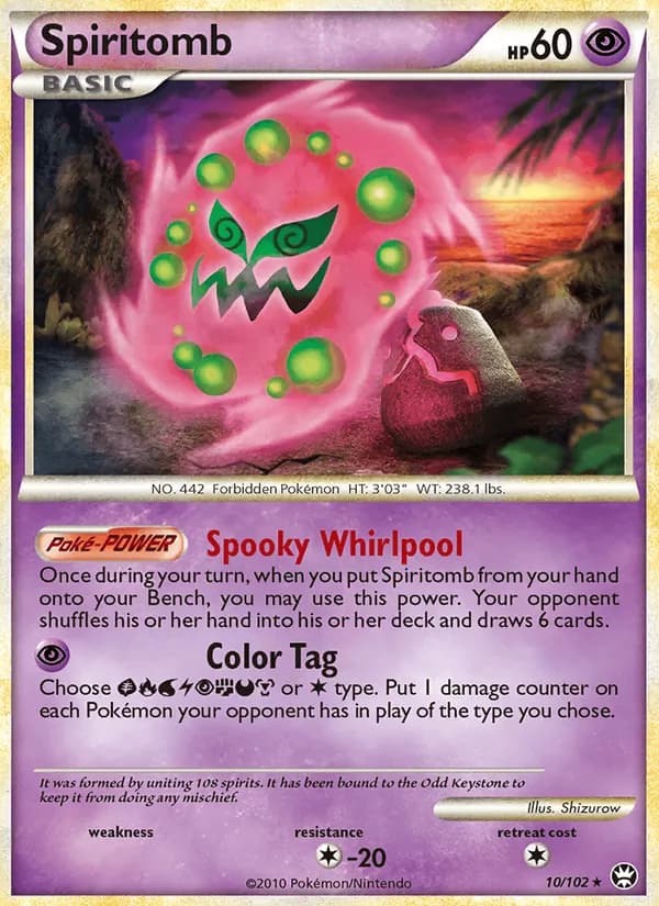 Spiritomb card in English