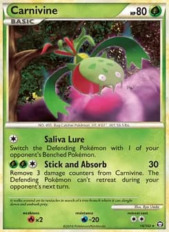 Carnivine card in English