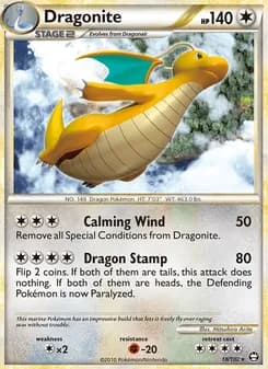 Dragonite card in English