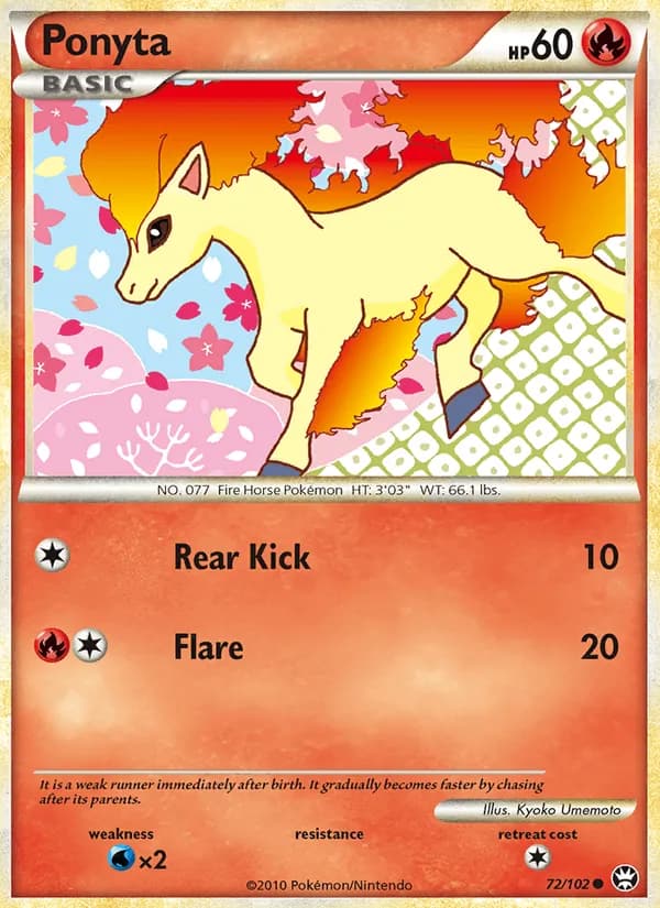 Ponyta card in English
