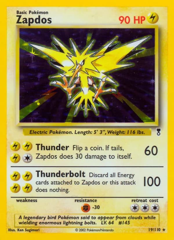 Zapdos card in English