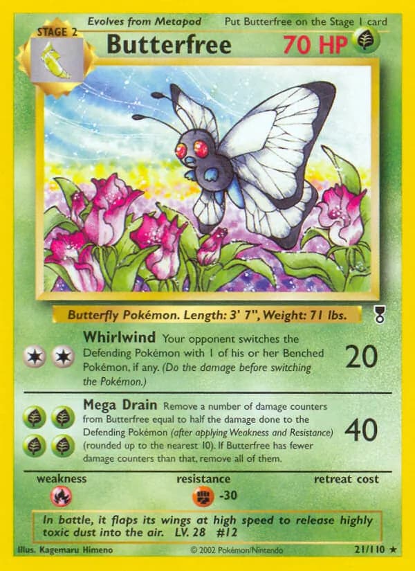 Butterfree card in English