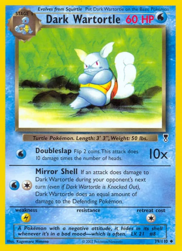 Dark Wartortle card in English