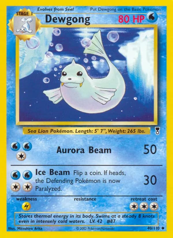Dewgong card in English