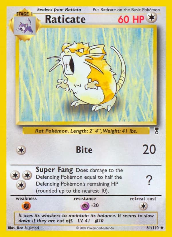 Raticate card in English