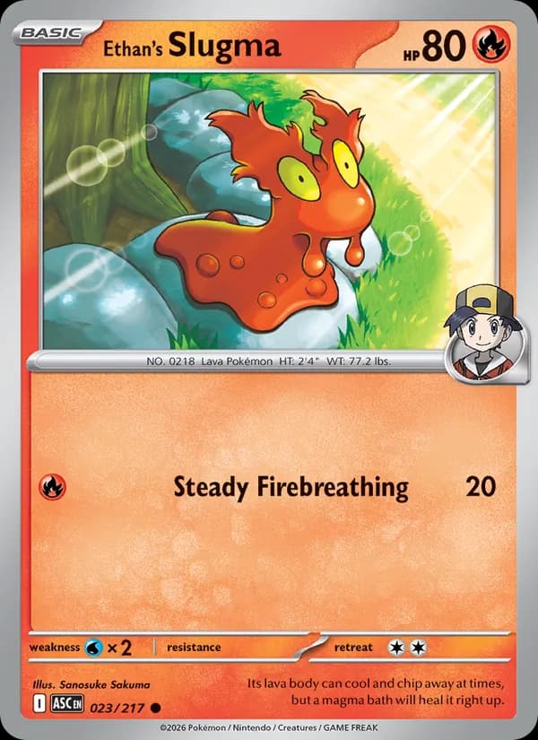 Ethan's Slugma card in English