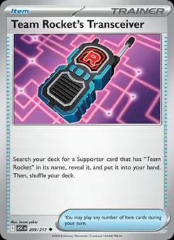 Team Rocket's Transceiver card in English
