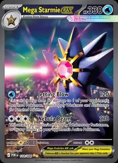 Mega Starmie ex card in English