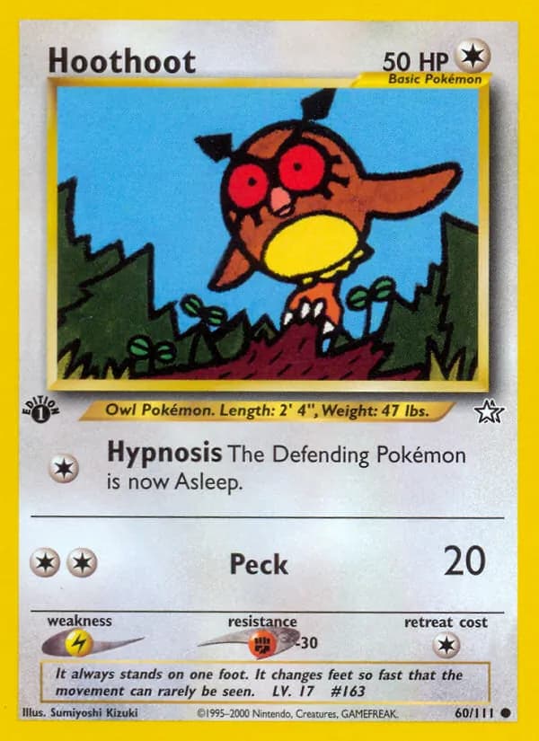 Hoothoot card in English