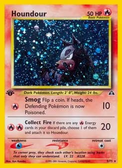 Houndour card in English