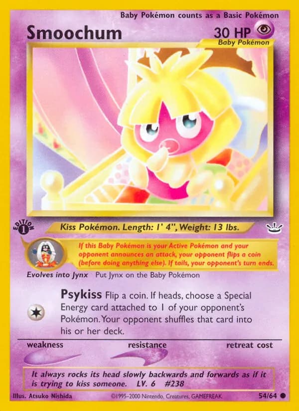 Smoochum card in English