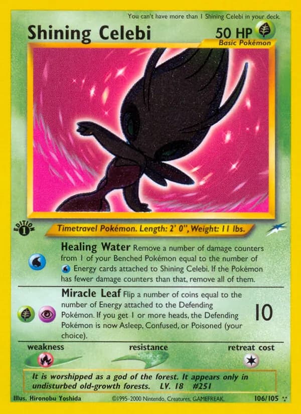 Shining Celebi card in English