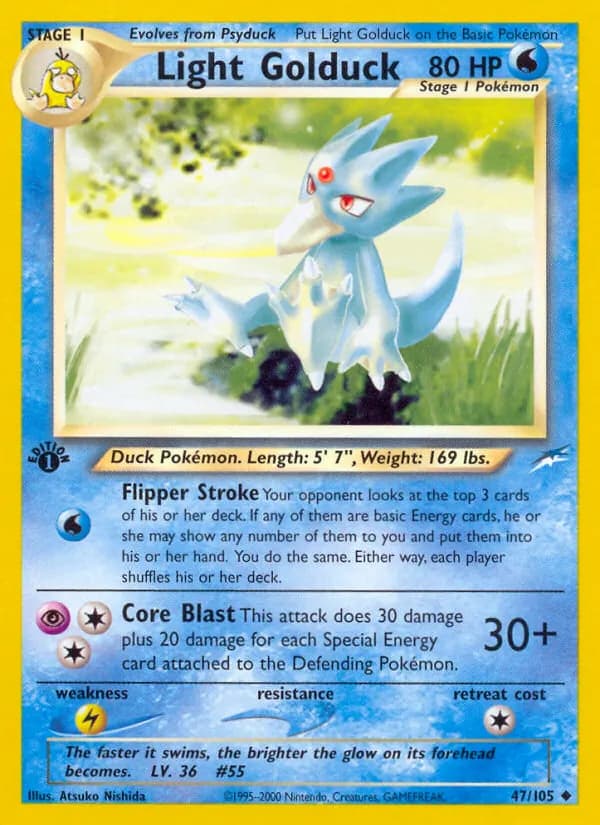 Light Golduck card in English