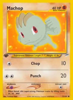 Machop card in English