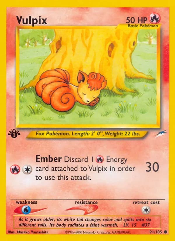 Vulpix card in English
