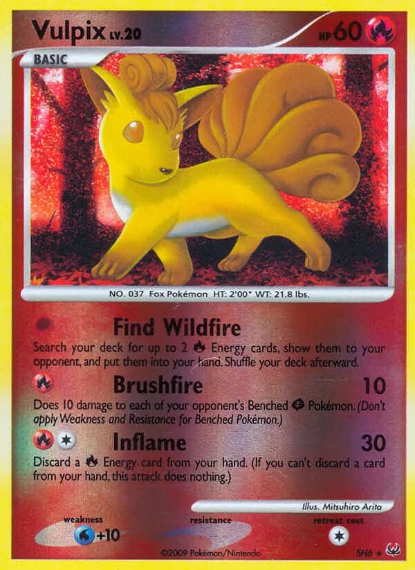 Vulpix card in English