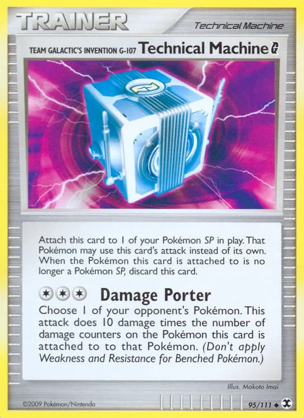 Team Galactic's Invention G-107 Technical Machine card in English