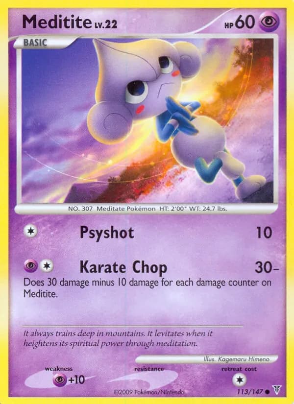 Meditite card in English