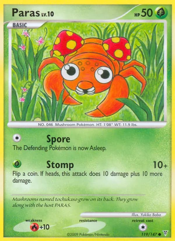 Paras card in English