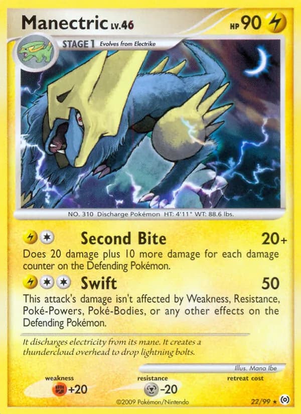 Manectric card in English