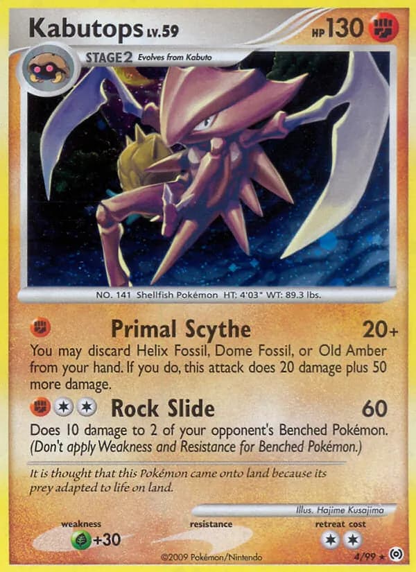 Kabutops card in English