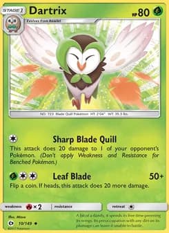 Dartrix card in English
