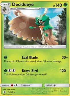 Decidueye card in English