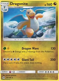 Dragonite card in English