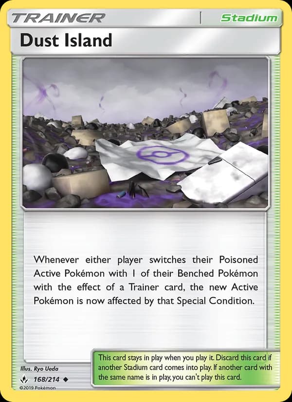 Dust Island card in English