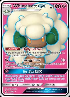 Whimsicott GX card in English