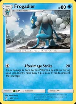 Frogadier card in English