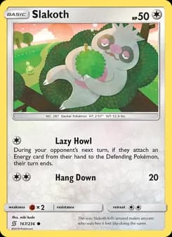 Slakoth card in English
