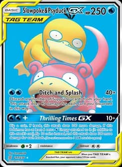 Slowpoke & Psyduck GX card in English