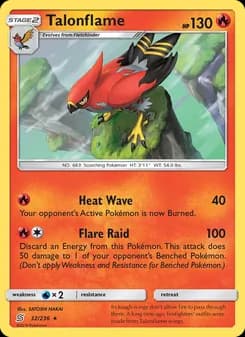 Talonflame card in English