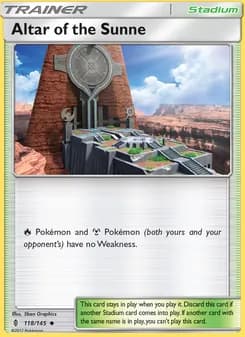 Altar of the Sunne card in English