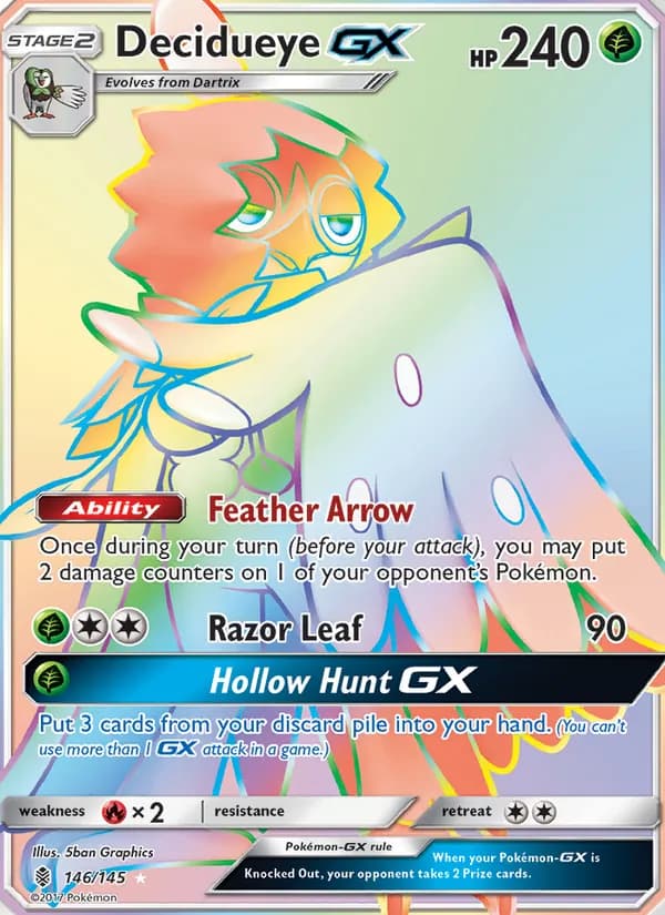 Decidueye GX card in English