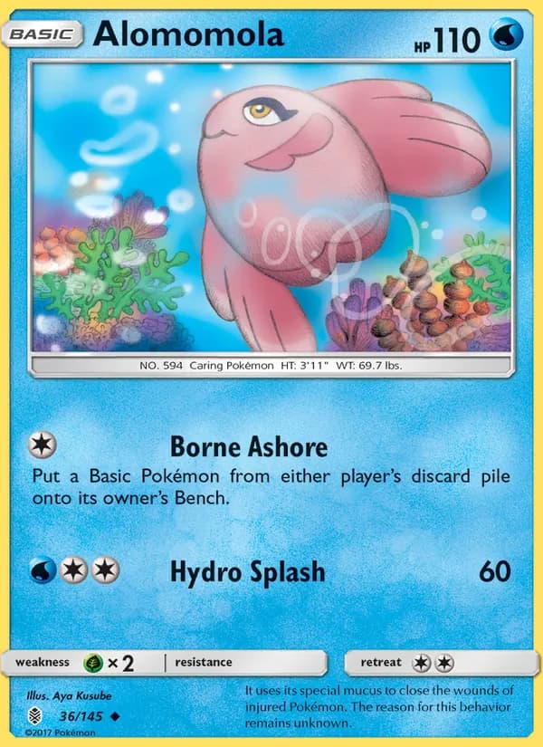 Alomomola card in English