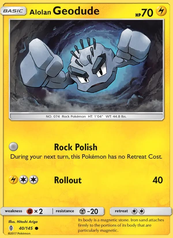 Alolan Geodude card in English