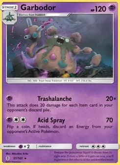 Garbodor card in English