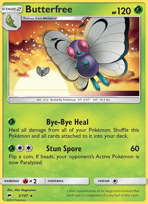 Butterfree card in English